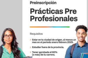 Continúa abierta la inscripción para las Prácticas Pre Profesionales