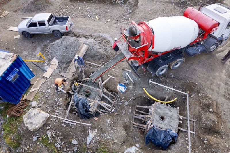 SE REALIZA EL HORMIGONADO DONDE FUNCIONARÁ EL NUEVO PUESTO DE CONTROL DE USHUAIA